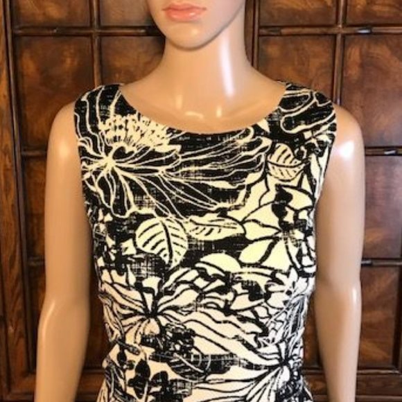 Jones New York Cotton Abstract Floral Dress - Picture 3 of 8